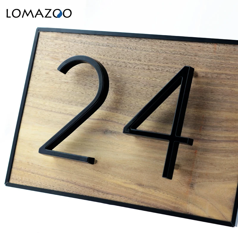 125mm House Number Letters Door Alphabet Numeros Casa Exterior Outdoor  Black Numbers Address Plaque Outdoor Door Plates Hardware