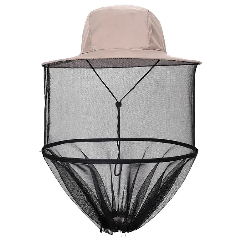 

Outdoor Camouflage Fishing Hat Bee Keeping Insects Mosquito Net Prevention Cap Mesh Fishing Cap Outdoor Sunshade Lone Neck Head