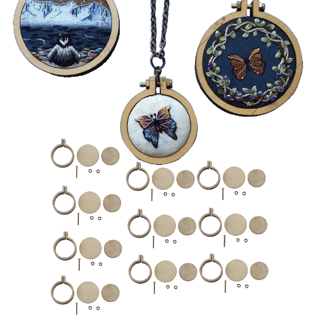 40pcs Lovely Small Ring Embroidery Hoops Mini Wooden Cross Stitch Hoop Mini Round Wood Hoops for Frame Craft and Hanging 40pcs Lovely Small Ring Embroidery Hoops Mini Wooden Cross Stitch Hoop Mini Round Wood Hoops for Frame Craft and Hanging