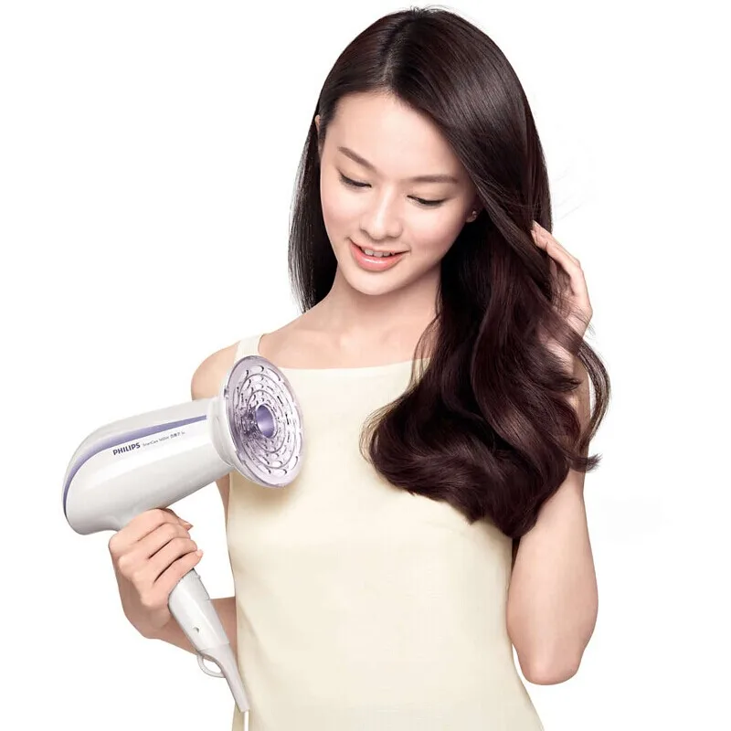 Фен для волос Philips BHC203/05 домашний отрицательный ион Уход за волосами с высокой мощностью складной холодный горячий воздух постоянная температура 6 передач