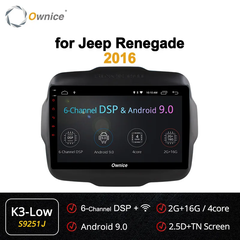 S9251 K3-Low Ownice K2 K3 K5 K6 Android 8,1 8 ядерный автомобильный радиоприемник gps Navi плеер для Jeep Renegade 2 Гб ram 32 ГБ rom 360 pano ram a DSP 4G LTE - Цвет: S9251 K3-Low