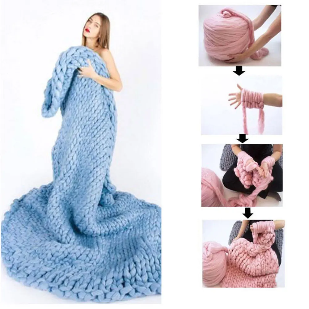 250g DIY Chunky Woolen Yarn Iceland Knitting Wool Handmade Comfortable