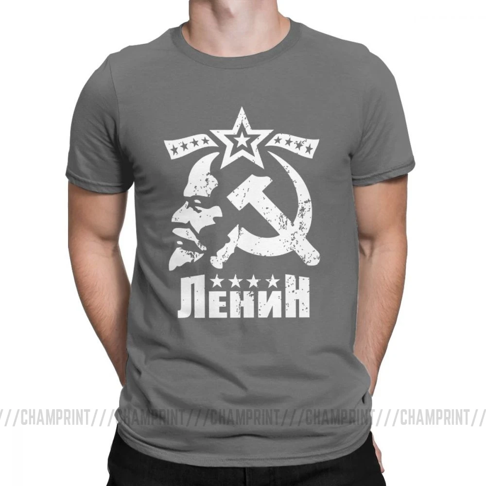 Мужские футболки в. И. Ленин, В. В., CCCP, СССР, футболка, Большевистская революция, одежда коммунизма, марксизма, футболка - Цвет: Темно-серый