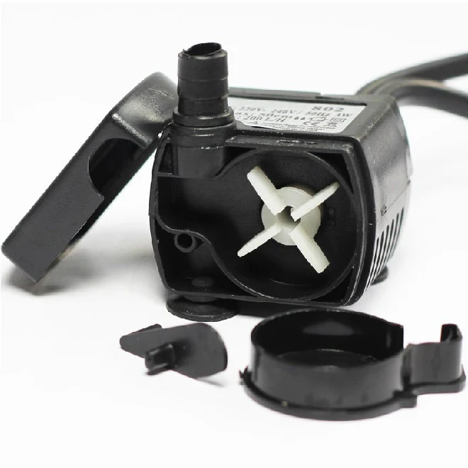 3w 4 lamp submersible pump rockery wheel small fish tank decoration disk with LED light water pump