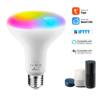 

B22 E26 E27 Tuya Wifi Smart LED Bulb 11W Intellegent Lighting Dimmable RGB+W LED Lamp App Control For Alexa Google Assistant