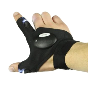 

Outdoor Sports with Led Lights Portable Lighting Left and Right Gloves Night Fishing Accessories Exposed Three and a Half Finger