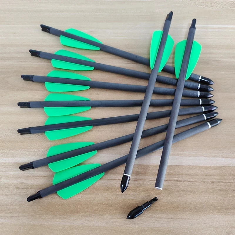 

6/12/24 pcs Hunting 7.5inch Archery Crossbow Pure Carbon Arrows Small Bolts Steel Arrow Archery for Crossbow EK r9 Hunting