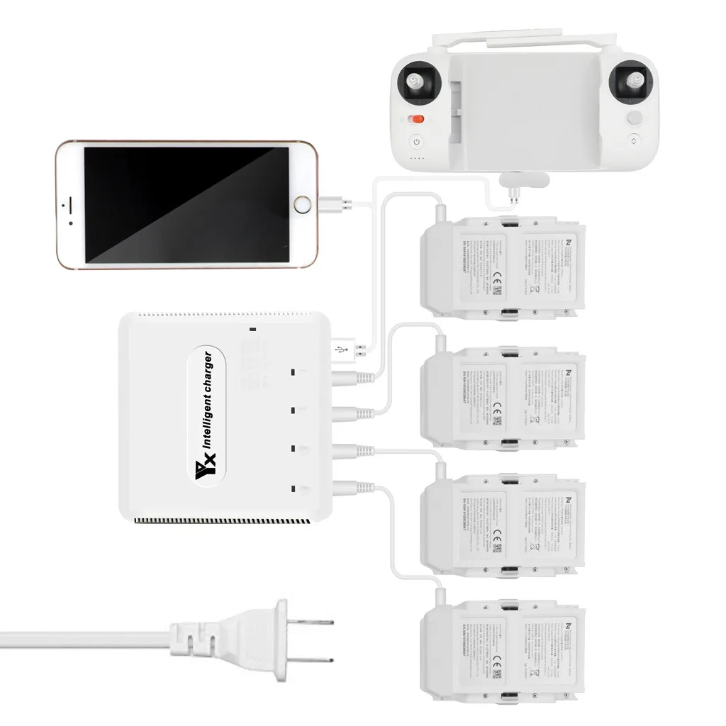 Для Xiaomi FIMI X8 SE мульти зарядное устройство концентратор адаптер Квадрокоптер часть Drone зарядное устройство для ЕС/США/Великобритании/Австралии - Color: UK