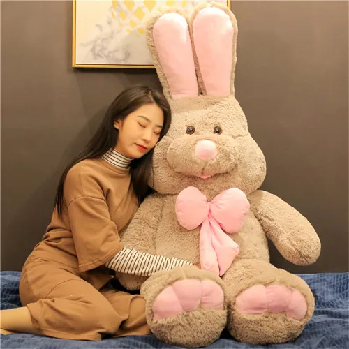 Fancytrader 59'' JUMBO Kawaii Giant Stuffed Rabbit Plush Toy Doll Cute Anime Bunny Hugging Pillow for Girl Gift Decoration 150cm (4)