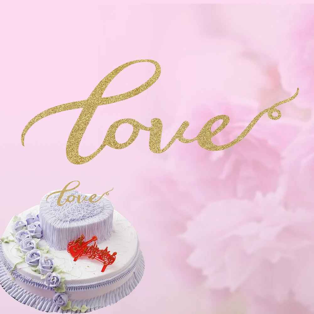 Романтический Топпер для торта с надписью на английском языке товары свадебной