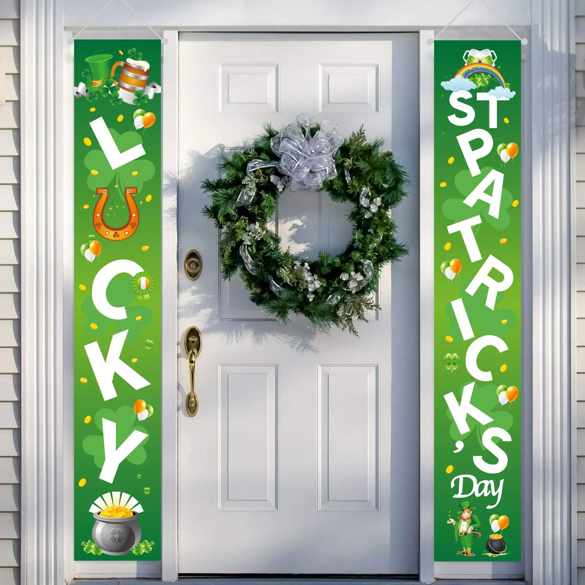 Счастливый День святого трюка дверь занавеска &quotФлаг&quot подвесные украшения