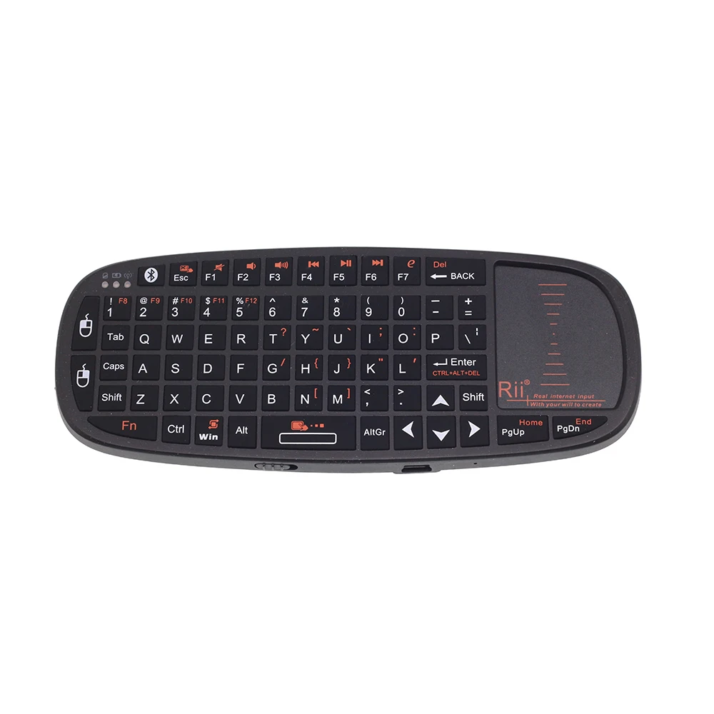 Мини Bluetooth клавиатура Rii i10BT с тачпадом для iPad Pro/iPhone X /Android TV Box/Windows беспроводная