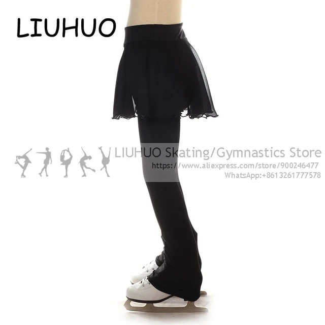 Figure Skating padded Pants skirt Girls Children thin fleece Competition  leggings Women Skiing ice skating Trousers for training