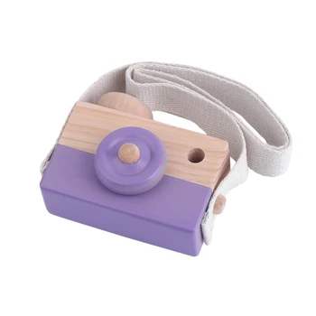 

Baby Toys 3 Colors Cute Wooden Toy Camera Kids Girls Boys Creative Neck Camera Photo Props Decor Great Gift Toys for Children