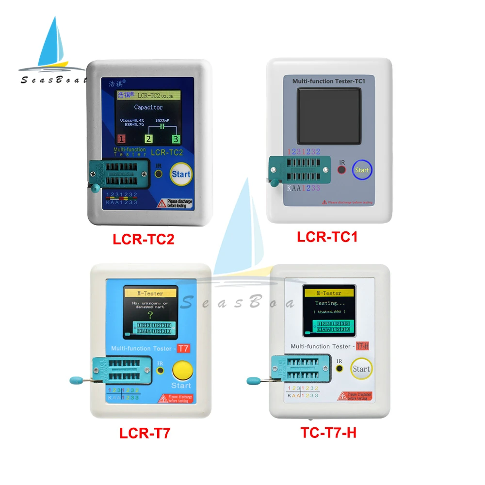 New-LCR-TC2-TC-T7-H-TCR-T7-LCR-TC1-Transistor-Tester-Multimeter ...