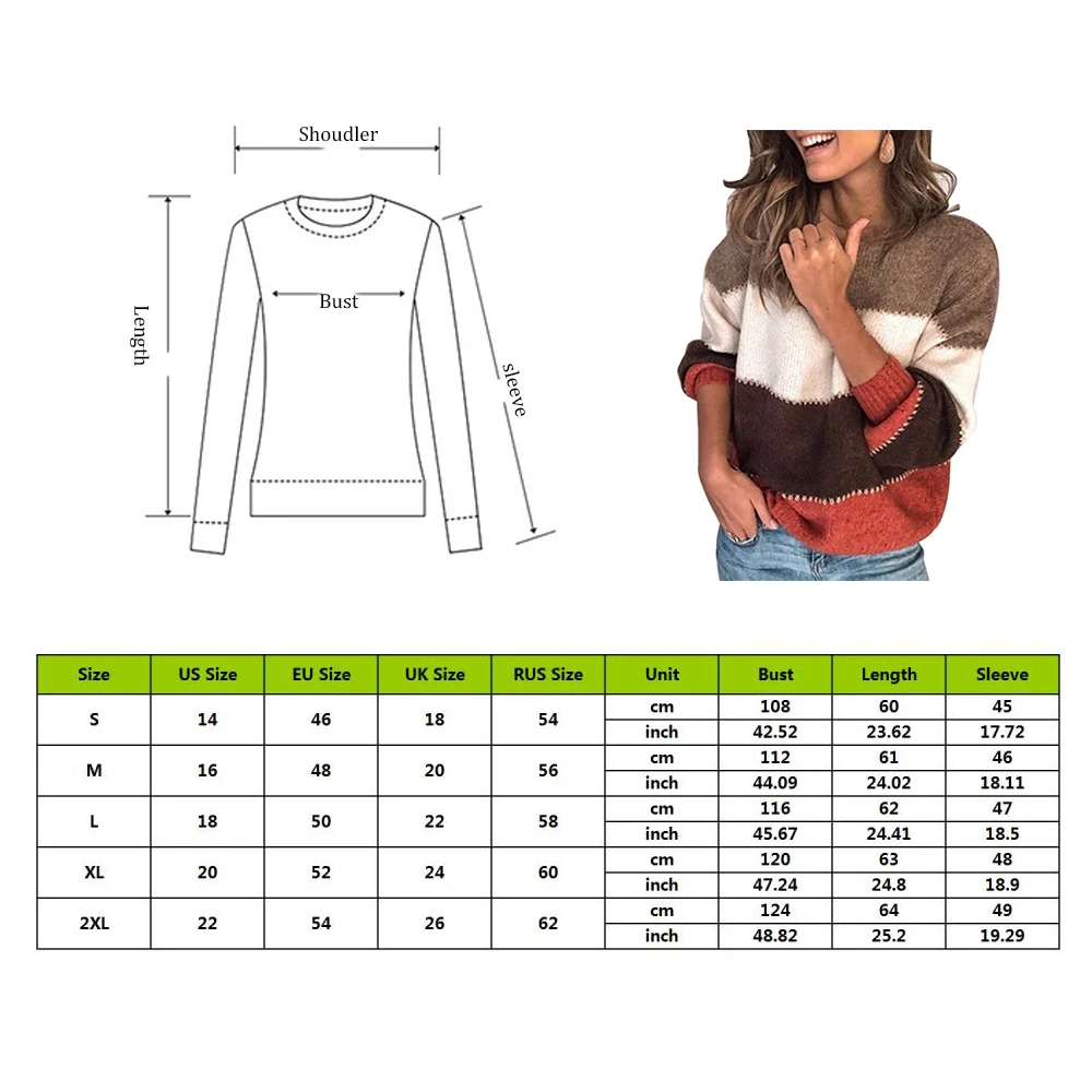 Laamei, модный свитер, Pull Femme,, осень, зима, пэчворк, Повседневный, вязанный джемпер, топ, Женская свободная одежда, Sweter Mujer