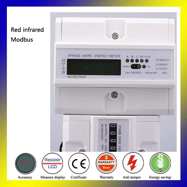 red infrared three phase meter