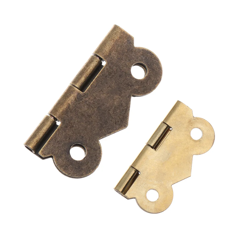 10pcs/lot 180° Mini Butterfly Antique Bronze Hinges Jewelry Wooden Box Wine Case Decor Hinge with screws Furniture Hardware