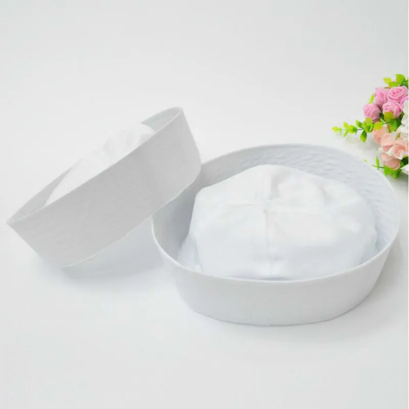 Vintage Sailor Cappelli Berretti Militari Bianco Navy Army Cappello Con Ancoraggio Fancy Dress Cosplay Accessori Adulto Bambino Cappelli Militari