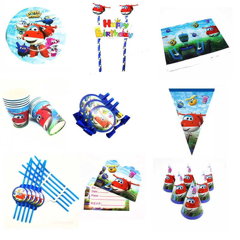 

Super Wings theme disposable party tableware Super Wings theme birthday party decorations Super Wings plates cups