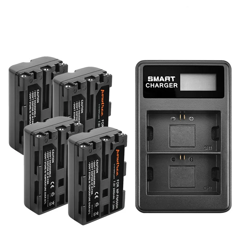 Bonadget 2400 мА/ч, NP-FM500H NP FM500H Зарядное устройство Замена для sony A57 A58 A65 A77 A99 A550 A560 A580 Камера Батарея