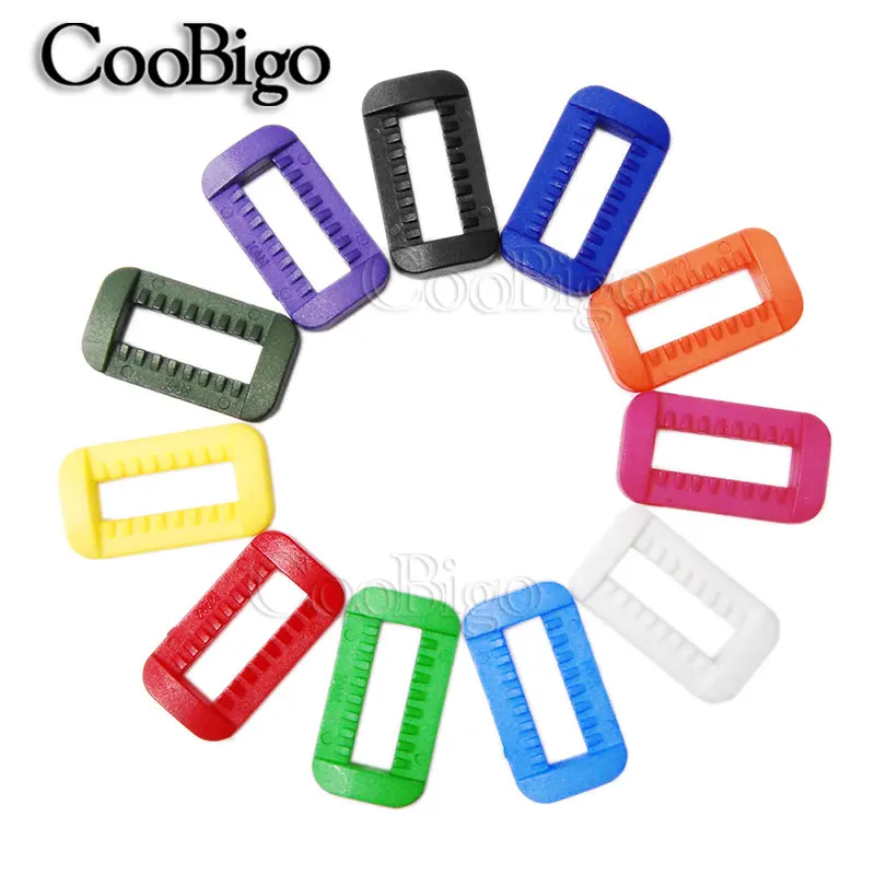 50 шт. Пластиковые Красочные 3/"(20 мм) Looploc кольца прямоугольной формы слайдер пряжки рюкзак ремень лямки сумка запчасти аксессуар