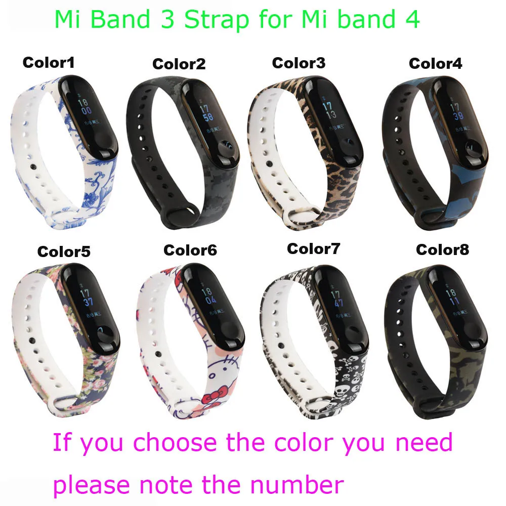 Для Xiaomi mi Band 4 браслет ремешок mi band 3 силиконовый браслет 50 шт