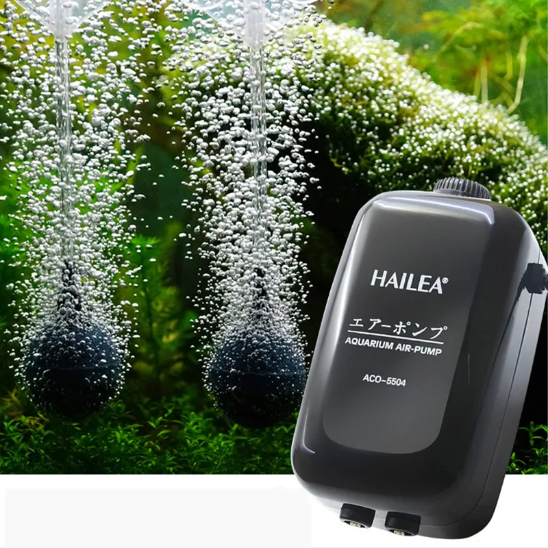 Hailea ACO series Silent Aquarium Oxygen Air Pump Fish Tank Adjustable Air Volume High Power Oxygenator Compressor Aerator aquarium air pump fish tank oxygen pump
