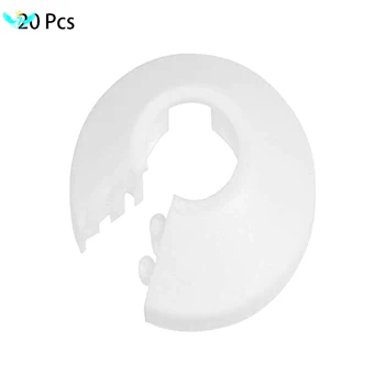 

20Pcs Radiator Pipe Collars Shower Faucet Angle Valve Pipe Plug Decoration Cover Snap-on Plate Kitchen Faucet Accessories DWH5