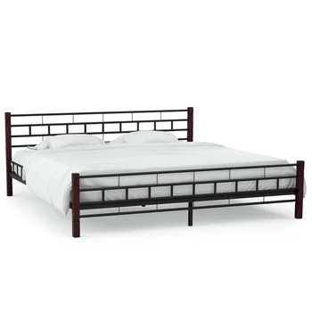 

vidaXL Bed Frame Black Metal 140x200 cm