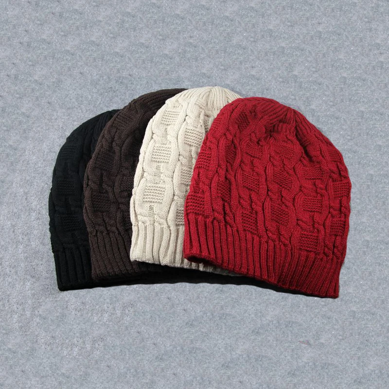 winter women beanie Skullies men Hip hop hats knitted hat baggy crochet cap Couple bonnets Female Warm Solid color Unisex Z81