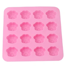 

Hot 16 holes Cute Pet Cat Dog Paws Silicone Mold Cookie Chocolate Soap Mould DIY Fondant Cake Decorating Tools kitchen Baking