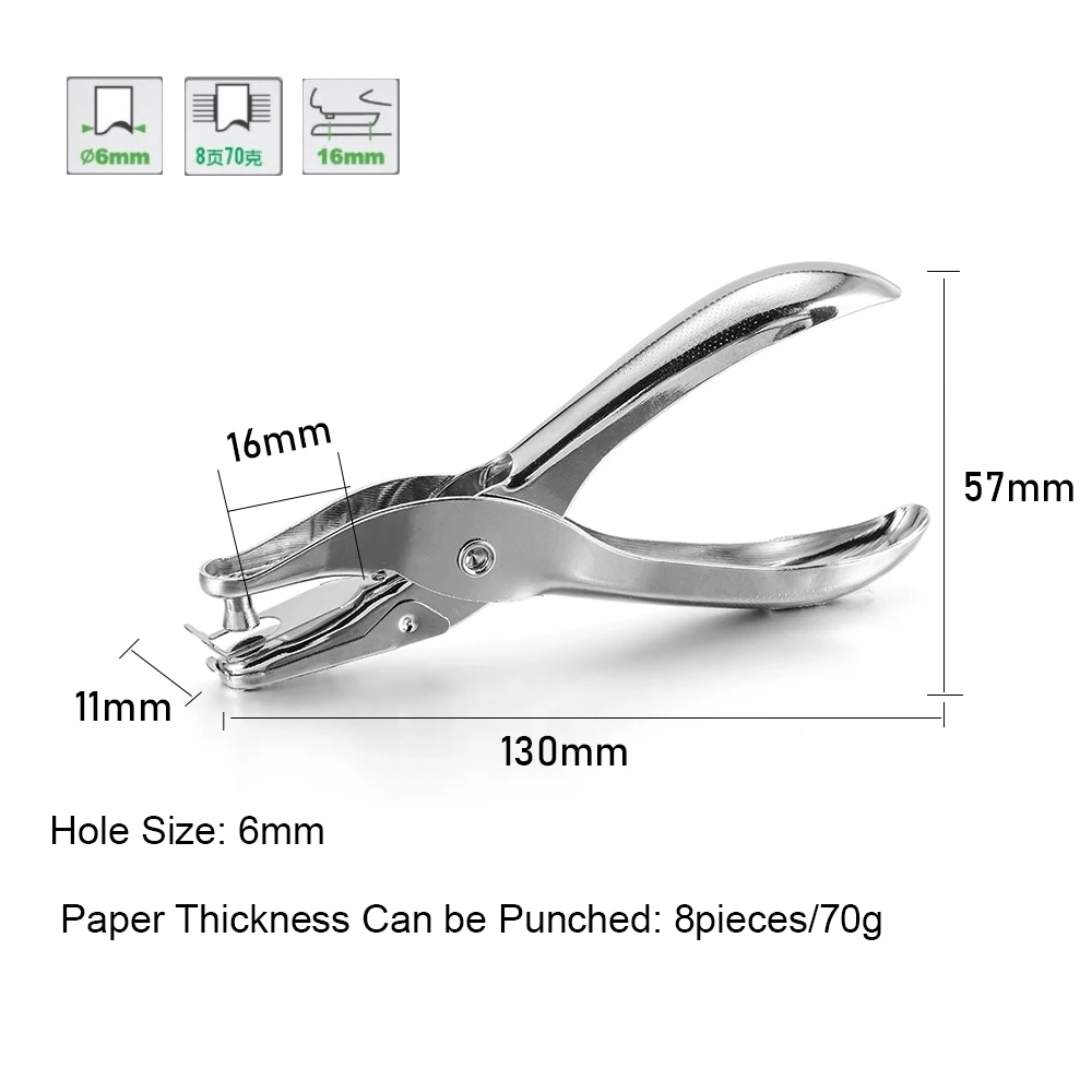 3/6mm Metal Single Hole Puncher Hand Paper Punch Single Hole Scrapbooking  Plier Paper Cutter School Office Binding Supplies - AliExpress