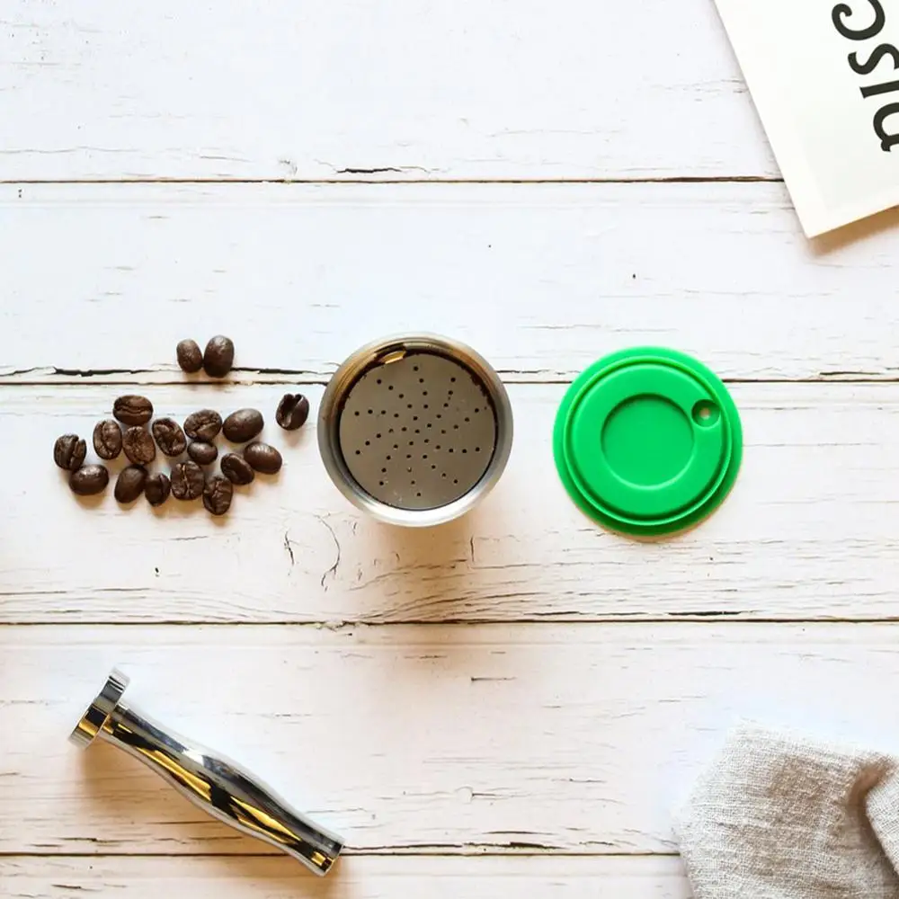 Stainless steel Reusable Coffee Capsule Filter Dripper Tamper Compatible with Dolce Gusto Coffee Machine