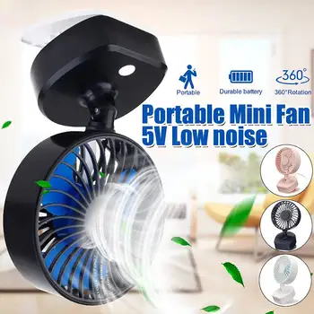 

Mini Mute Clip Fan Rechargeable Silent 3 Blades Baby Stroller Fans Portable Air Cooling 3 Speeds Desk USB Fan with USB Output