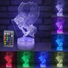 3W Remote Or Touch Control 3D LED Night Light Unicorn Shaped Table Desk Lamp Xmas Home Decoration  Lovely Gifts For Kids D23 ► Photo 3/6