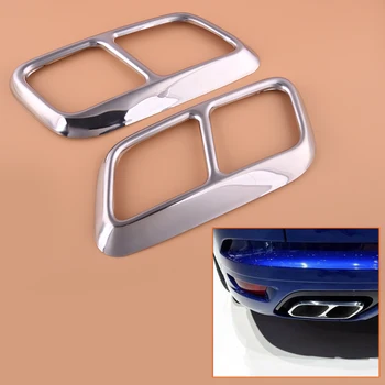 

1 Pair Exhaust Tail Pipe Trim Cover Frame Fit For Land Rover Range Rover Sport 2018-2019