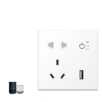 

Bakeey Work With Google Home IFTTT Tuya Smart Wifi Power Outlet Plugs Alexa Voice Control 86 Remote Control Timing Smart Switch