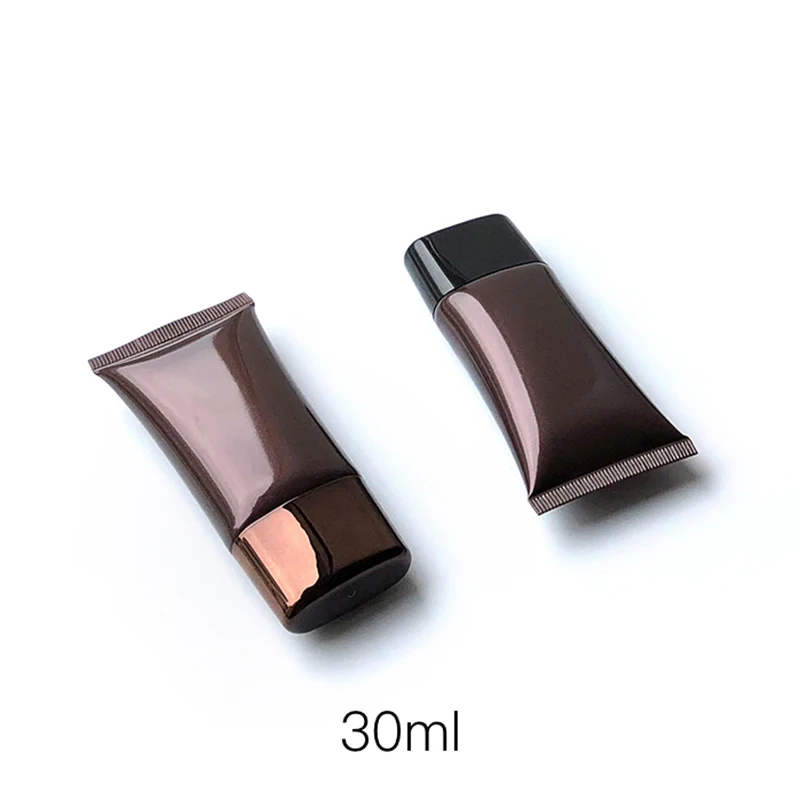 

Праймер для макияжа BB CC, 30 мл, пластиковый контейнер для жидкого лосьона, плоский коричневый, 30 г