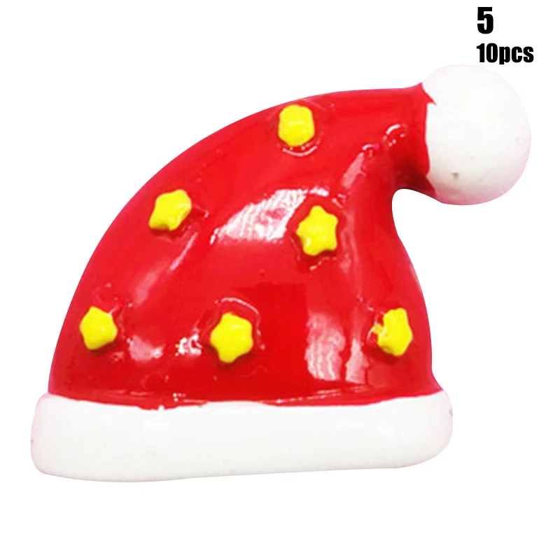 5 10 шт. Рождественские декоративные носки рождественские рукавицы Jingle Bell перчатки смола орнамент DIY S7JN - Цвет: 5