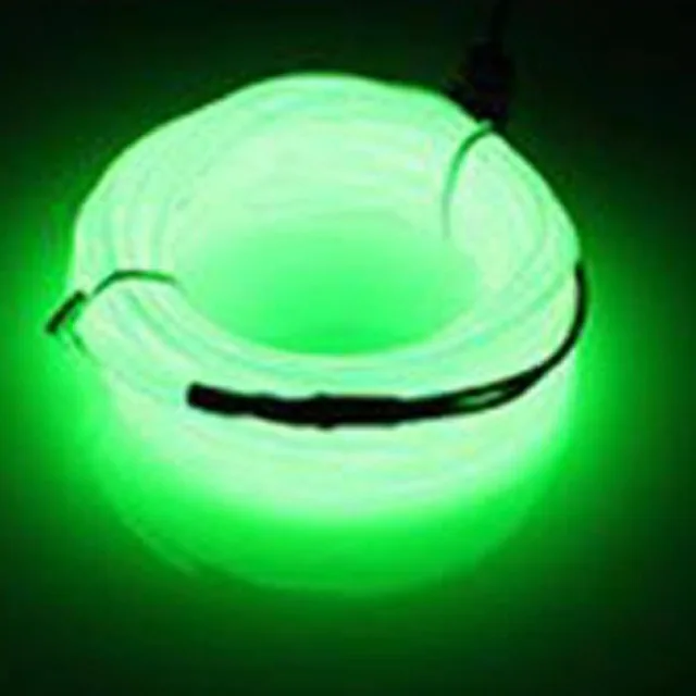 New1m 2 м 3 м 5 м неоновый светильник EL Wire 3 режима 10 цветов Светодиодная лента светильник с контроллером для автомобиля Танцевальная вечеринка велосипед декоративный светильник ing - Испускаемый цвет: Fluorescent Green