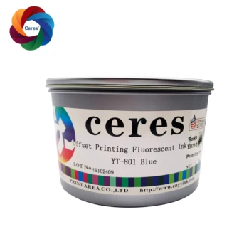

Ceres Offset Printing UV Fluorescent Ink for Paper, PVC, PET,801 blue color