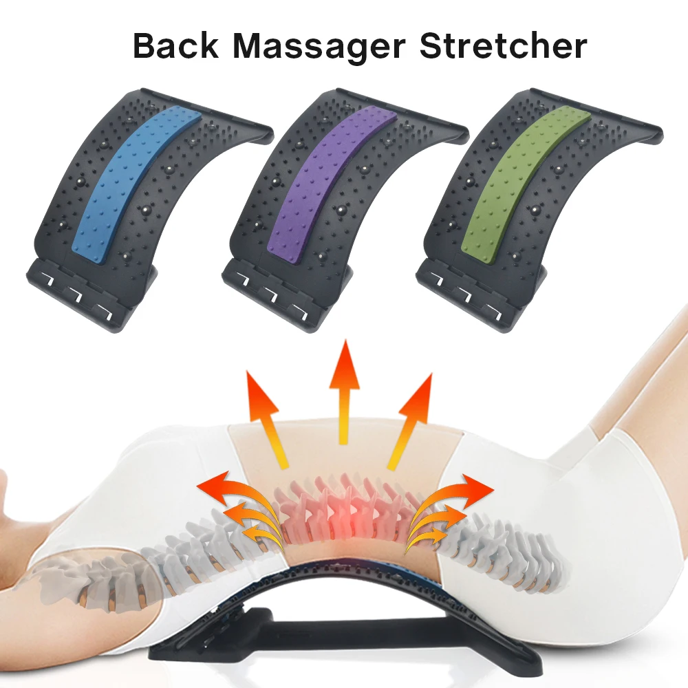 Magnetic Therapy Back Massage Stretcher Posture Corrector Neck Stretch Relax Fitness Lumbar Support Spine Orthosis Pain Relief