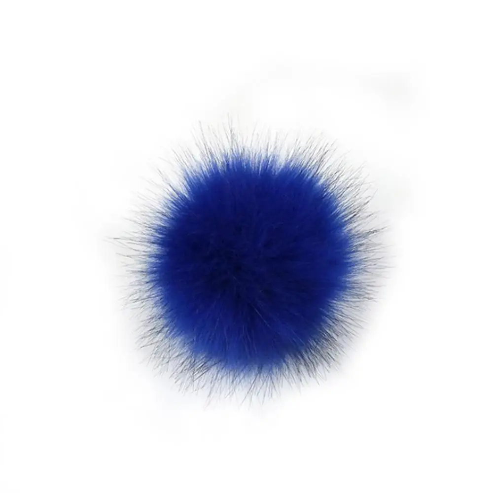 Royal Blue-8cm Цветной 8/10 см большой помпон из натурального искусственного меха лисы меховой помпон для женщин шапка Меховые помпоны для шапок шапка s для вязаной шапки - Цвет: Royal Blue-8cm