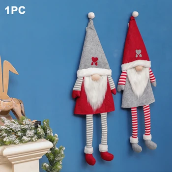 

Soft Party Decoration Home Living Room Cute Festival Holiday Gift Santa Gnomes Christmas Tree Topper Forest Pendant With Hat