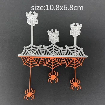 

metal cutting dies cut die mold Halloween spider decoration Scrapbook paper craft knife mould blade punch stencils dies