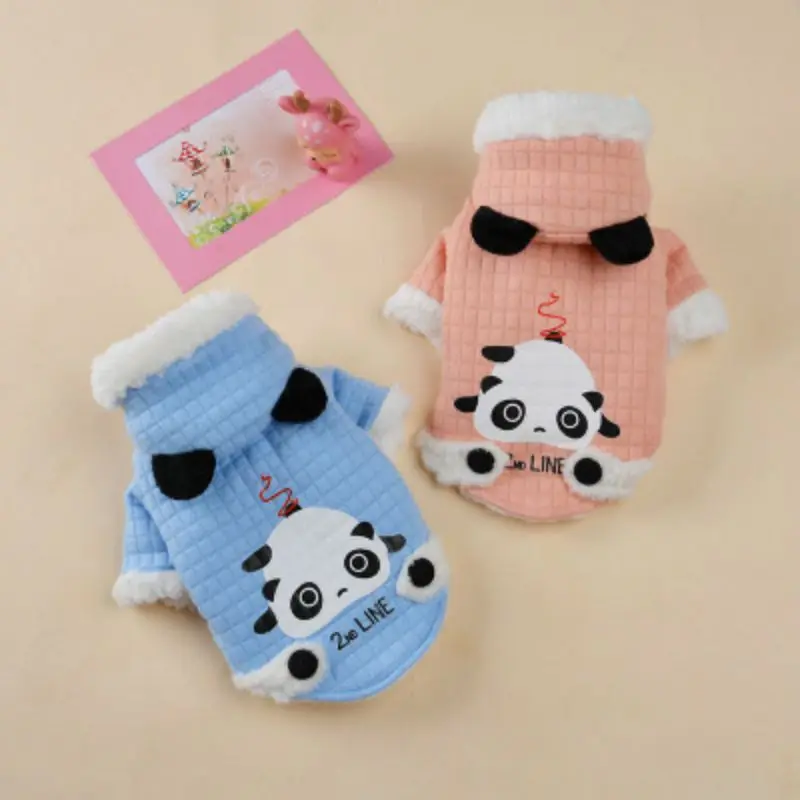 

Adorable Polyester Winter Dog Cosplay Costume Dog Cat Hoodie Clothes for Yorkie Two-Legged Jacket Coat For Cold Weather