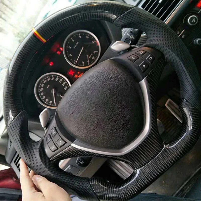 High Quality Customized Carbon Fiber Steering Wheel For Bmw X5 E70 X6 E71  With Paddle Shifter Hole - Steering Wheels & Steering Wheel Hubs -  AliExpress