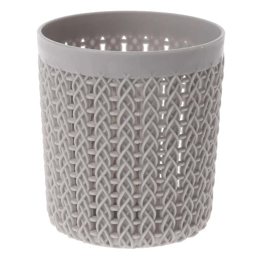 

Creative Hollow Rattan Design Plastic Pen Holder Storage Box Office Stationery