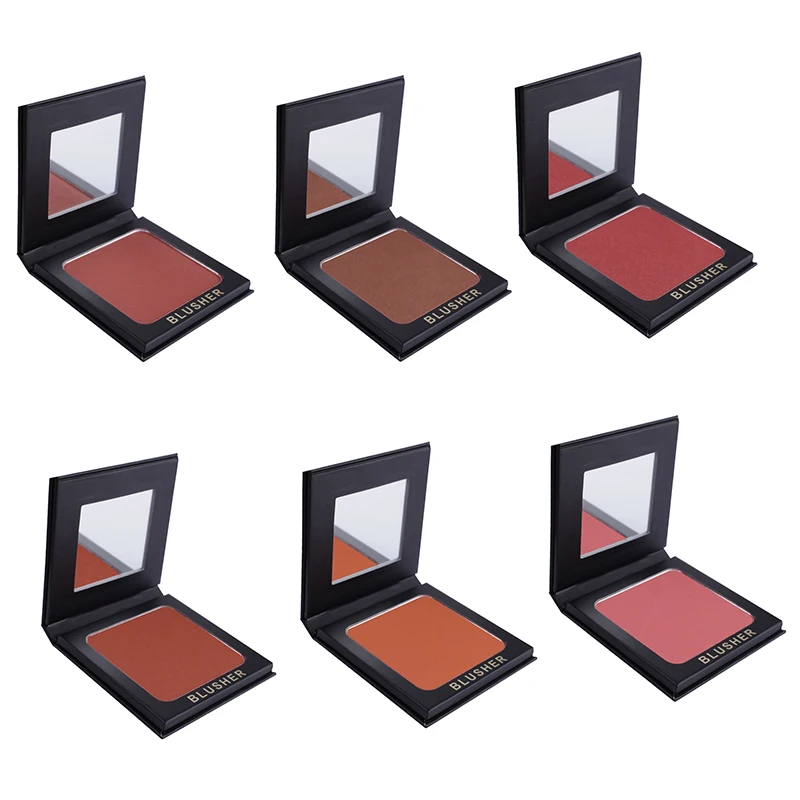 

6 Colors Professional Pressed Blush Palette Face Makeup Mineral Matte Blusher Lasting Cheek Sleek Shadows Blusher Cream TSLM2